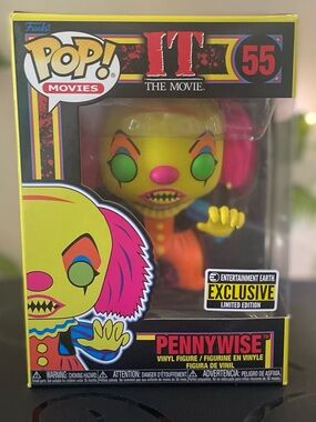 Funko Neon Pennywise Pop! Figure #55 - Yellow, Pink, Green